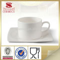 tazas y platillos de café italianos / platillos de tazas de café de cerámica blanca
